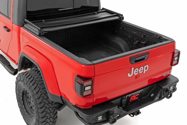 Soft Tri-Fold Bed Cover 5'  Bed Jeep JT Gladiator 21-24 -2
