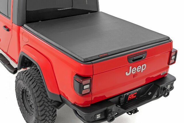 Soft Tri-Fold Bed Cover 5'  Bed Jeep JT Gladiator 21-24 -1