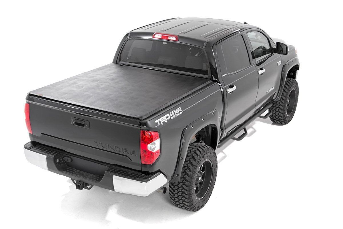 Rough Country Soft Tri-Fold Bed Cover | 5'7" Bed | for Toyota Tundra 2007-2025 41714551A