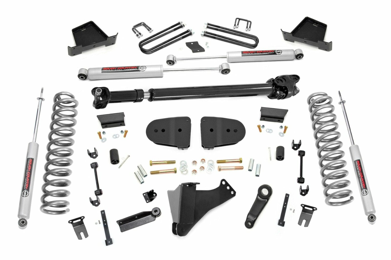 Rough Country 6" Lift Kit Gas OVLD for Ford F250/F350 SuperDuty 4WD 2023-2025 -1