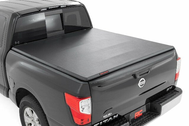 Soft Tri-Fold Bed Cover 5'7" Bed Nissan Titan 17-24 -1