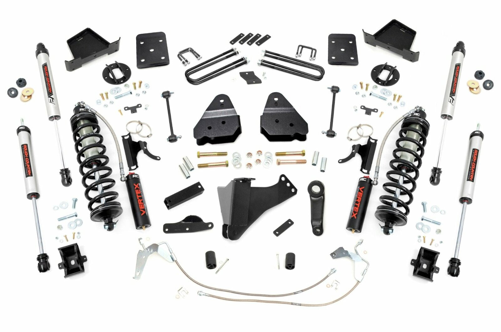 Rough Country 4.5" Lift Kit W/O Overloads C/O V2 for Ford Super Duty 08-10 -1