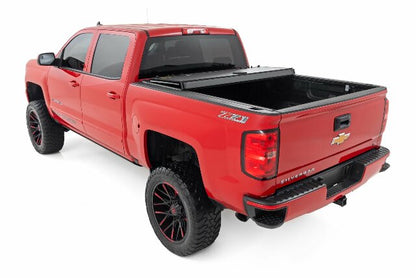 Tri-Fold Bed Cover 6'7" Rail Cap Chevy/GMC 1500/2500/3500HD 14-19