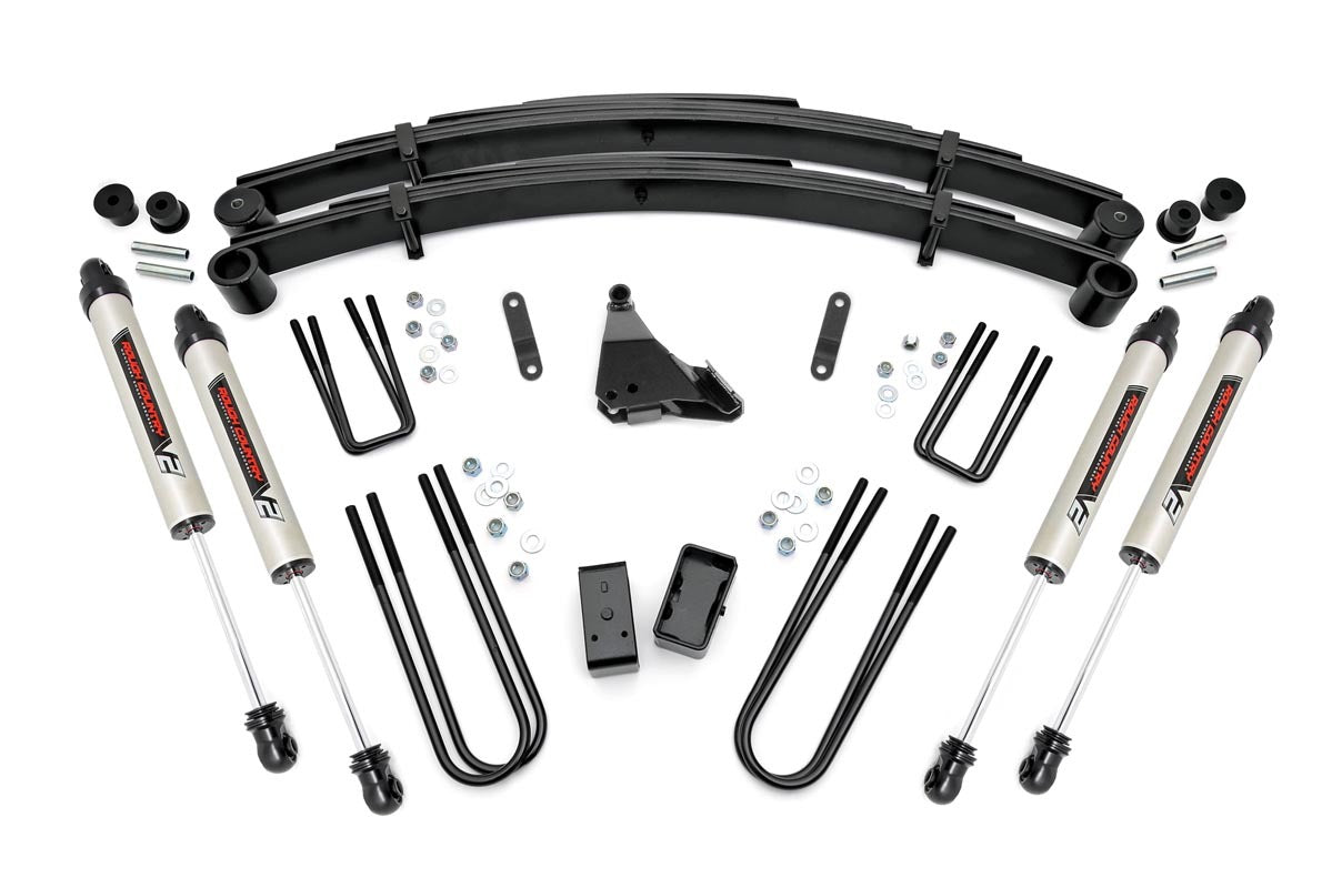 Rough Country 4in for Ford Suspension Lift Kit w/V2 Shocks -1