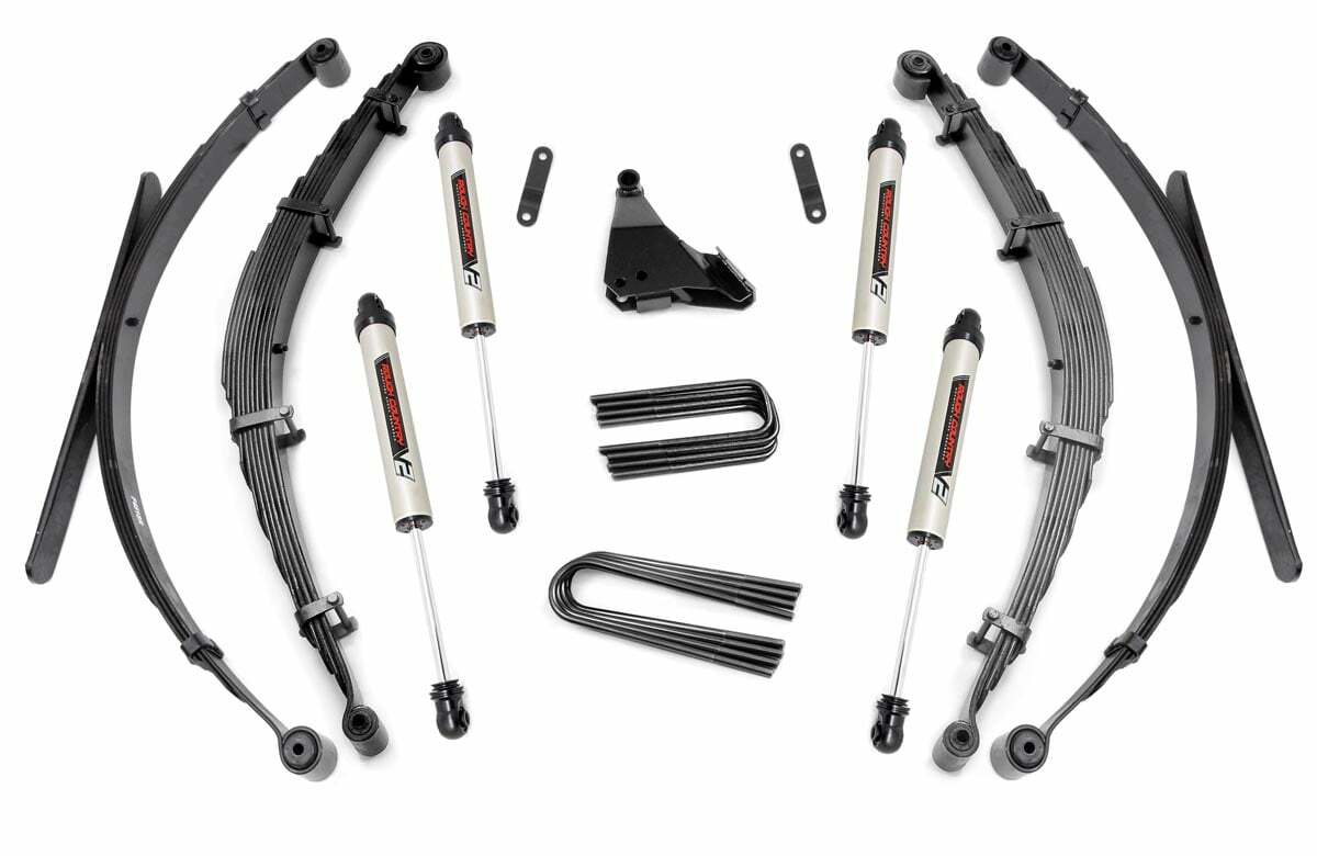 Rough Country 4in for Ford Suspension Lift System w/V2 Shocks -1