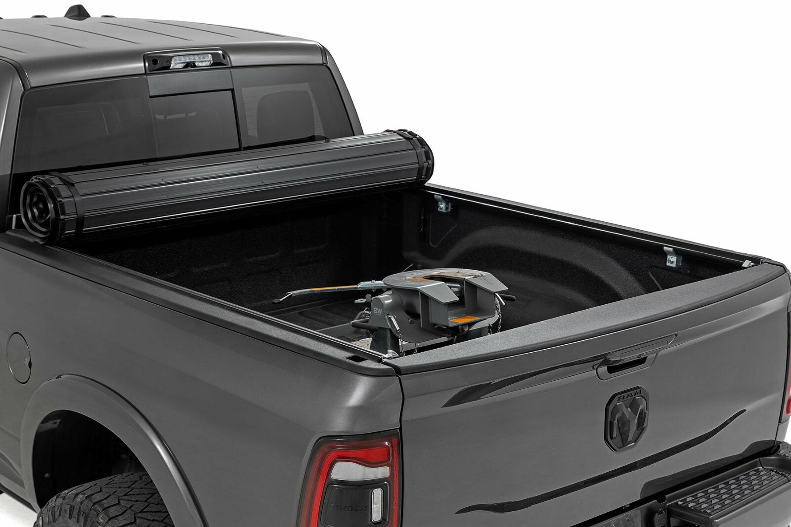 Rough Country Hard Roll Up Cover | 6'4" Bed | for Ram 1500 09-18/2500 10-24 -2