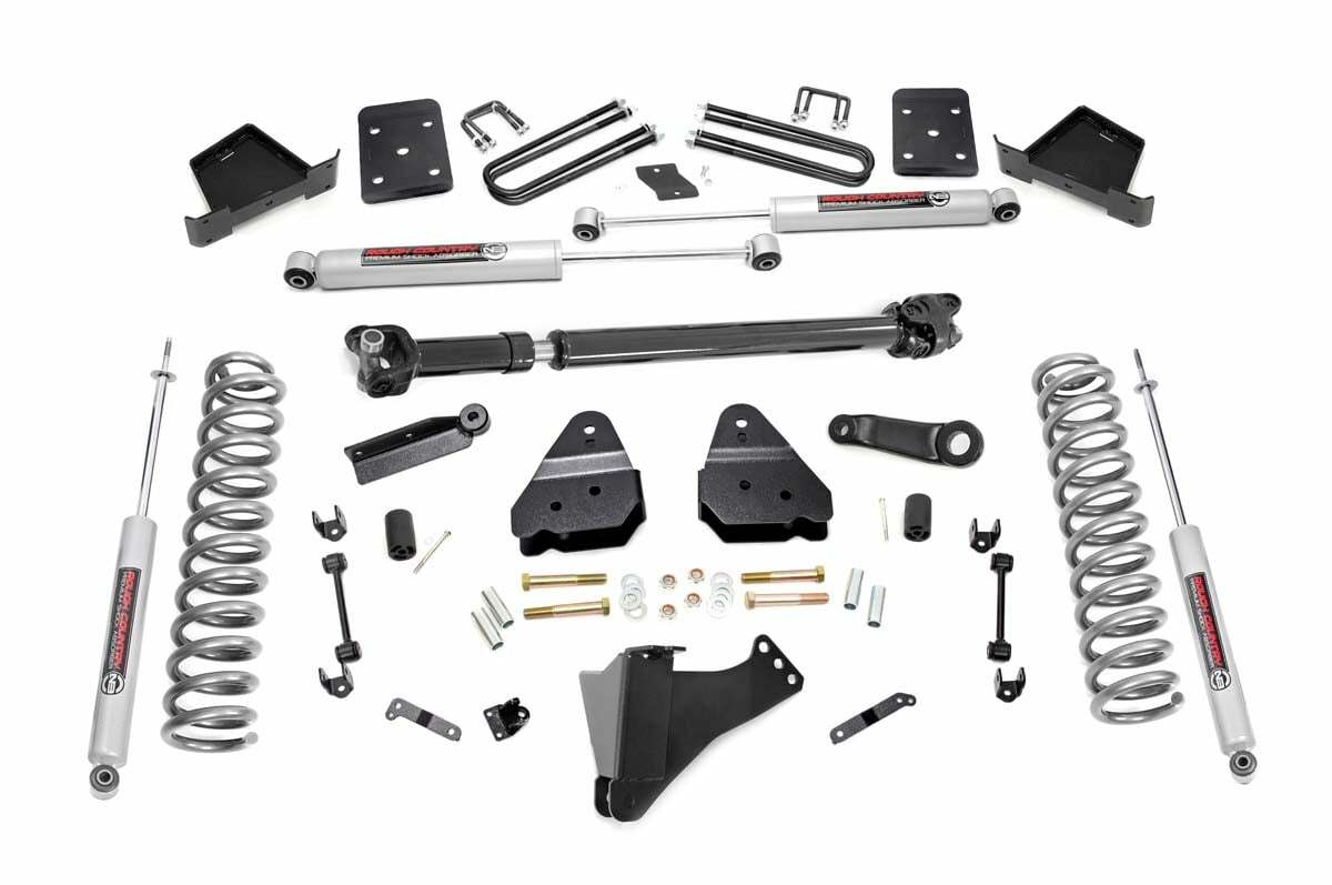 Rough Country 4.5" Lift Kit Drive Shaft for Ford 17-19 F-250/350 4WD 4" Axle Dsl -1