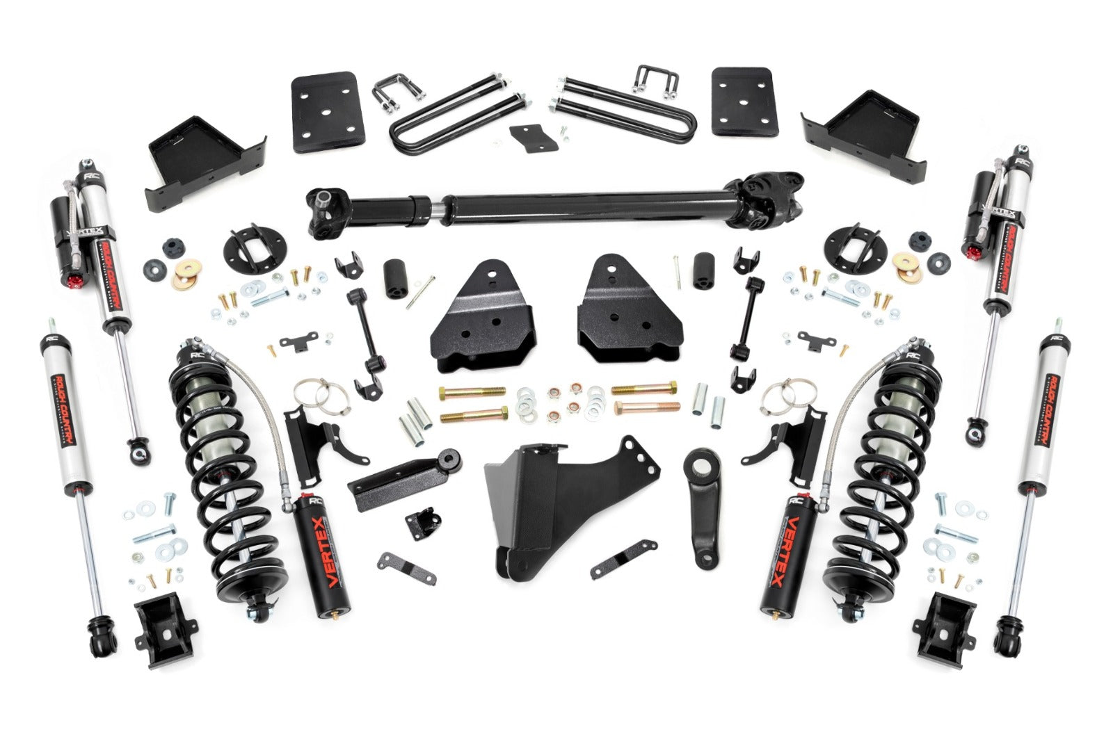 Rough Country 4.5" Lift Kit FR Dsl CoilOver Vertex for Ford Super Duty 4WD 17-22 -1