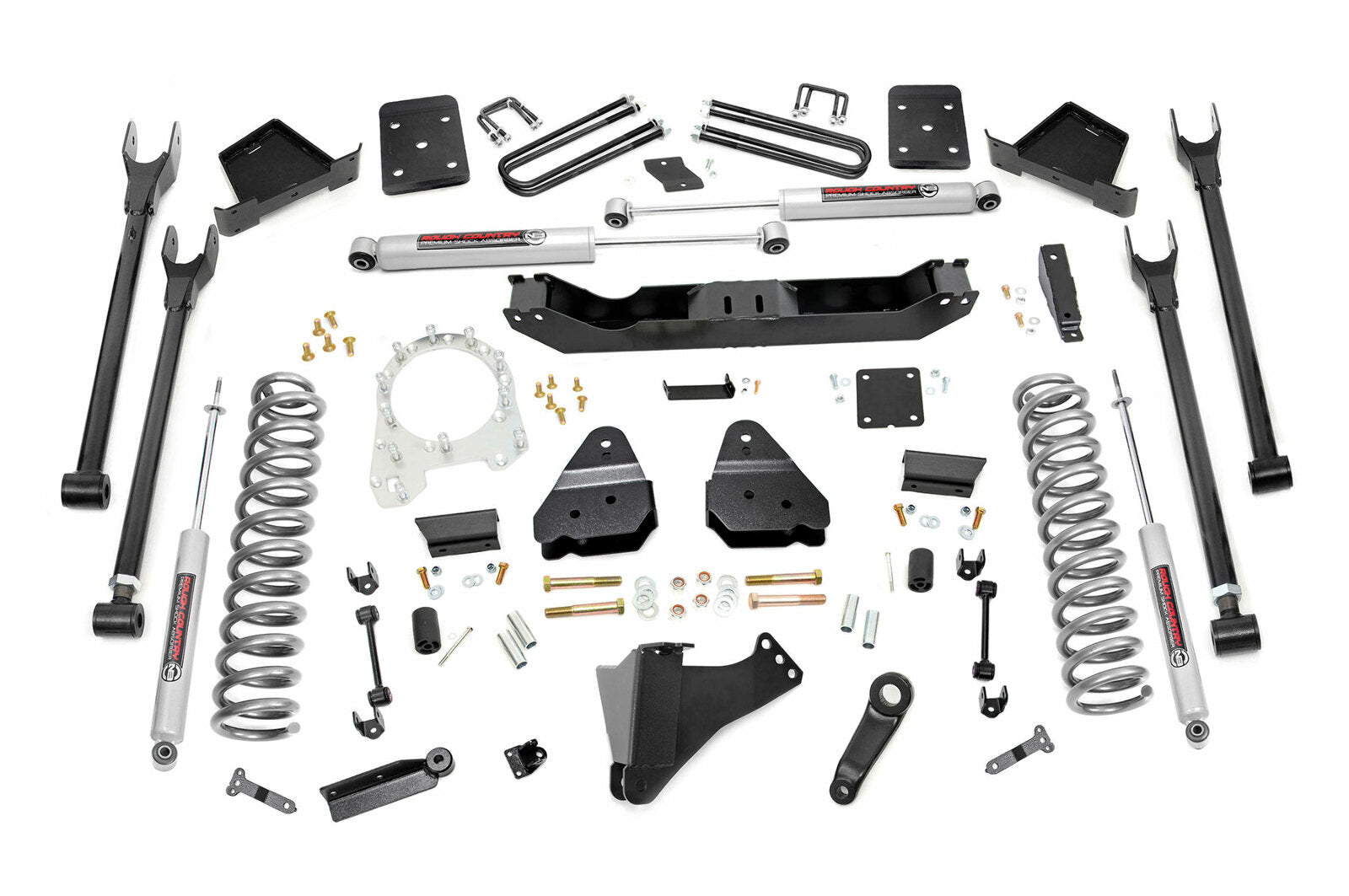 Rough Country 6" 4-Link Lift Kit for Ford 17-20 F250/350 Diesel 4" Axle No O/L -1