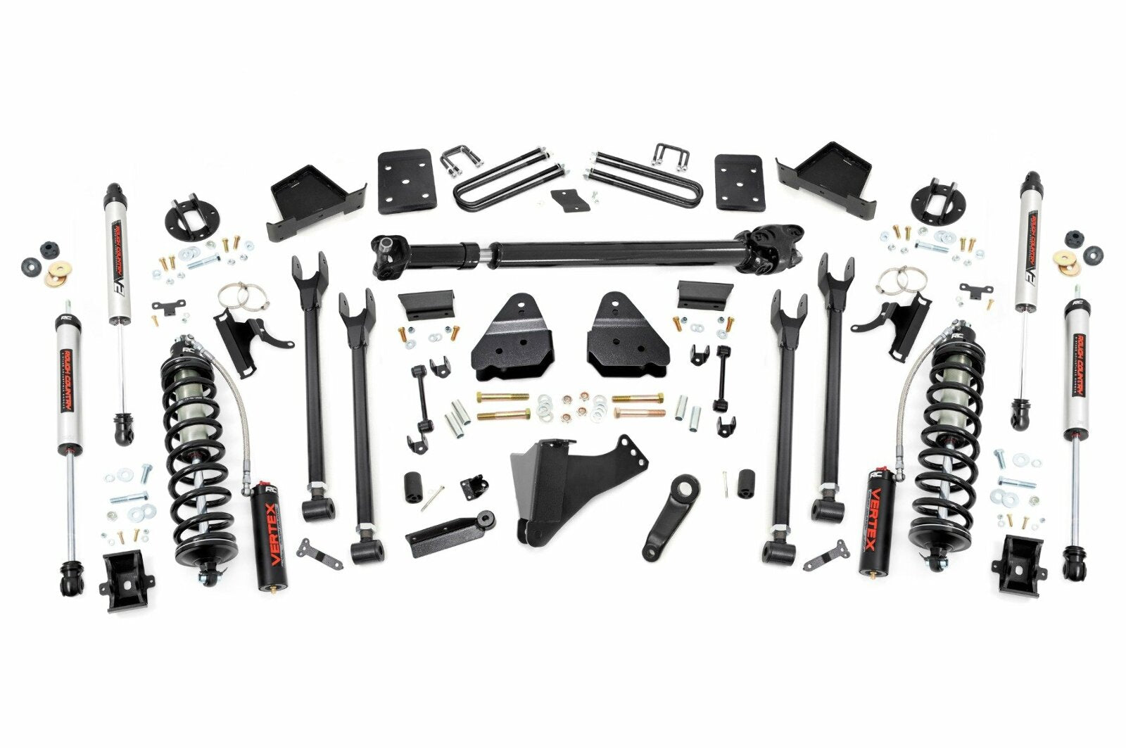 Rough Country 6" Lift Kit Diesel 4-Link FR D/SC/O V2 For Ford SuperDuty 17-22 -1