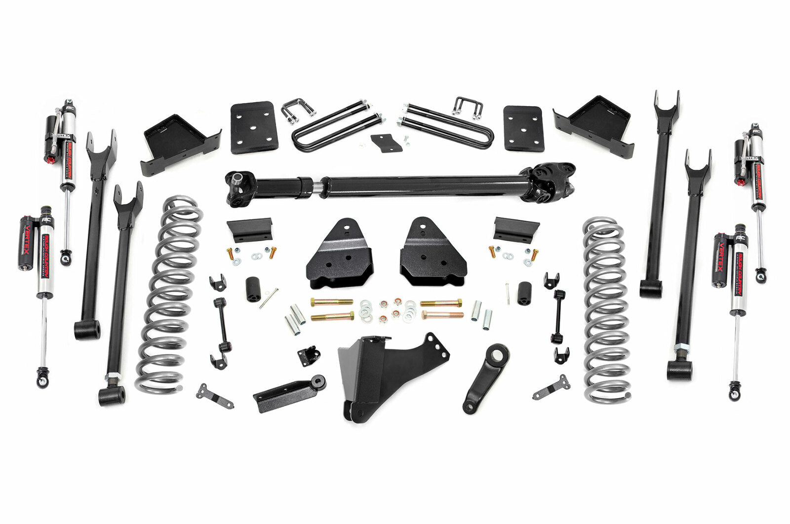 Rough Country 6" for Ford 4-Link Lift Kit w/F DL 17-19 F250/350 4WD 4in Axle -1