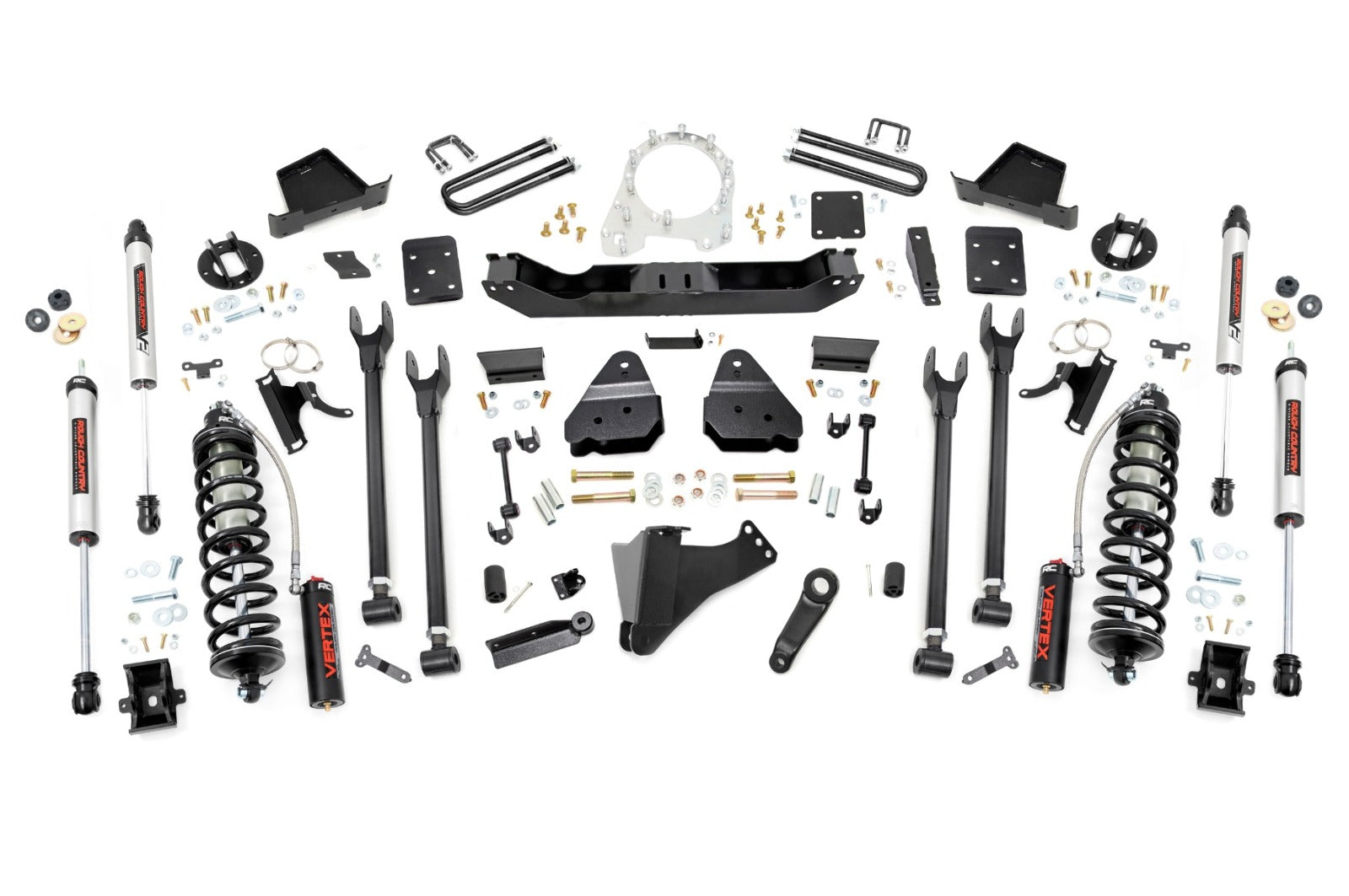 Rough Country 6" Lift Kit Diesel 4 Link OVLD C/O V2 For Ford SuperDuty 17-22 -1