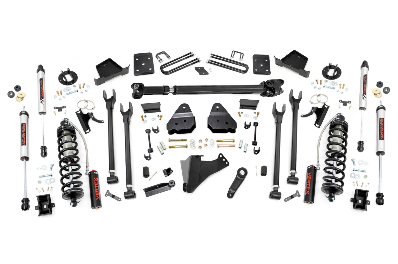 Rough Country 6" Lift Kit Diesel 4 Link D/S C/O V2 For Ford SuperDuty 17-22 -1