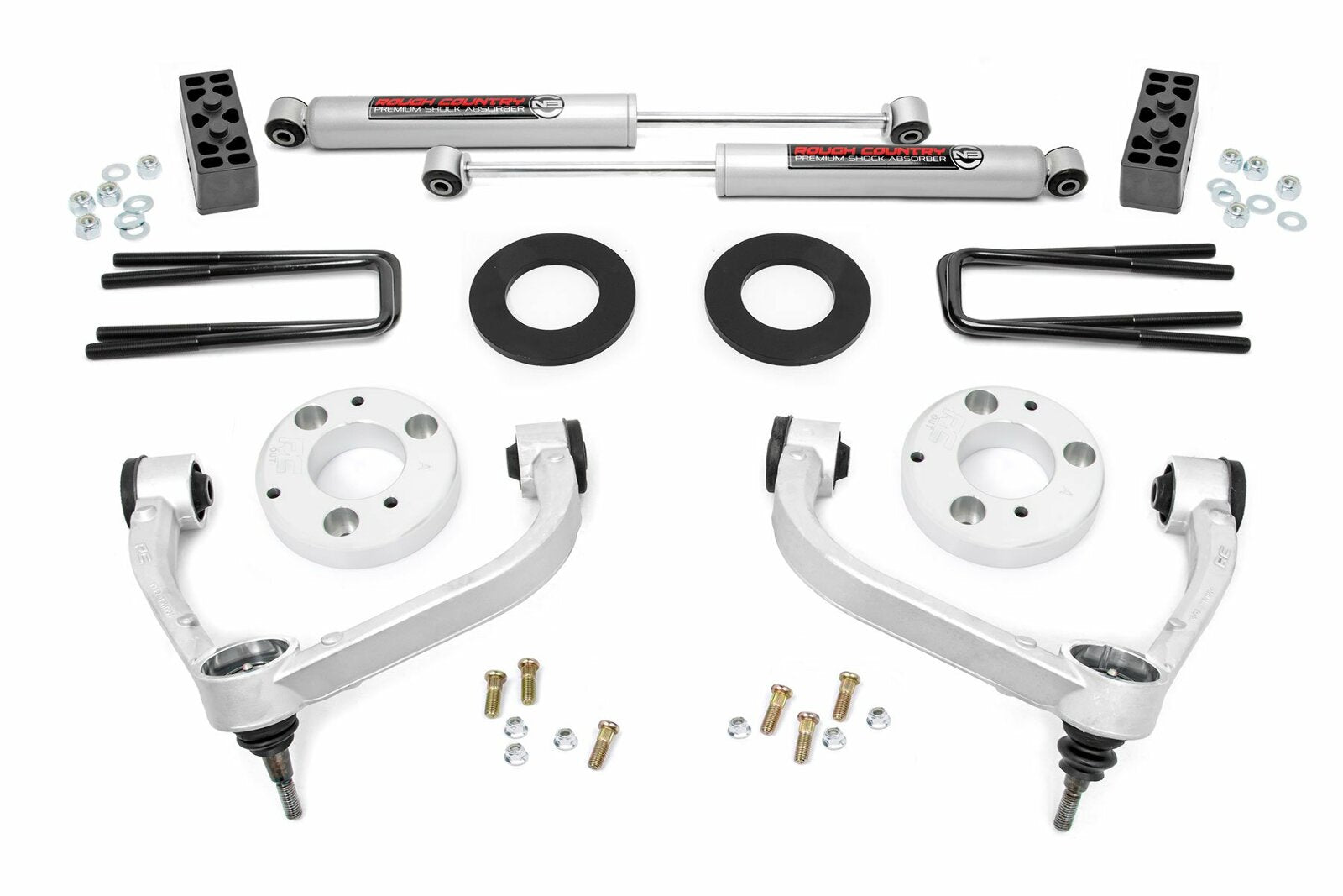 Rough Country 3in for Ford Bolt-On Arm Lift Kit 14-20 F-150 4WD -1