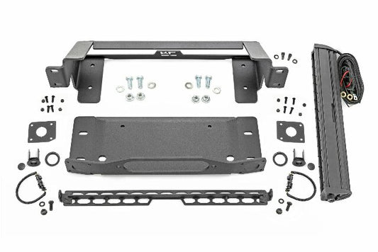 Winch Mount All Models 20" Black Single LED Ford Bronco 21-22