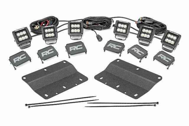 LED Light Fog Mount Triple 2" Black / Flood Ford Bronco 21-22 -1