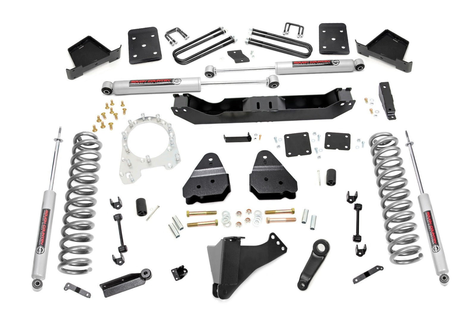 Rough Country 6" for Ford Lift Kit 17-20 F-250/350 Diesel 4in Axle w/o overld -1