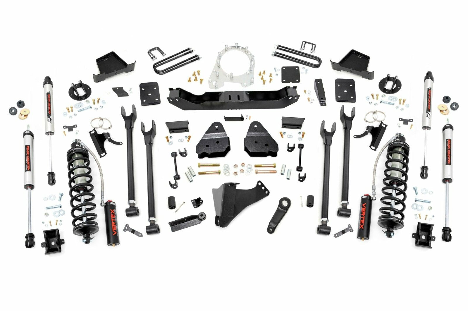 Rough Country 6" Lift Kit 4-Link No OVLD C/O V2 For Ford SuperDuty 17-22 52656 -1