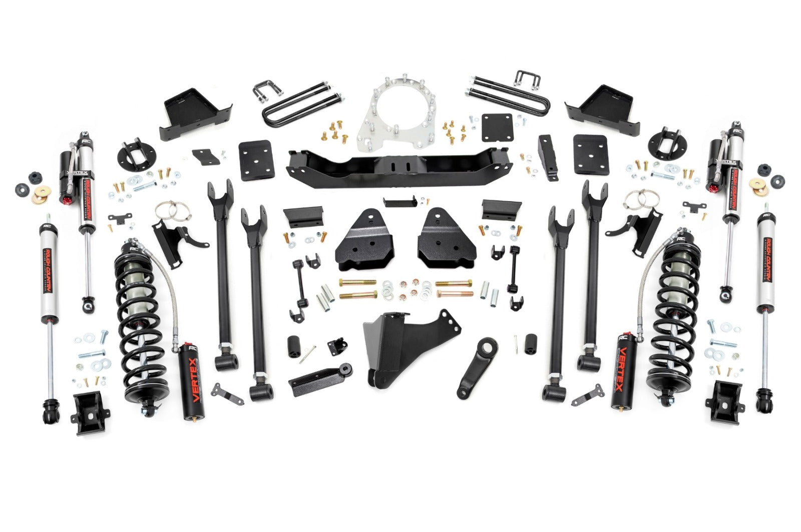 Rough Country 6" Lift Kit 4-Link No OVLD C/O Vertex For Ford SuperDuty 17-22 -1