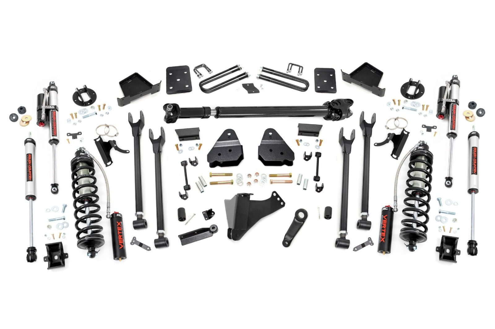 Rough Country 6" Lift Kit 4-Link No OVLD D/S C/O Vertex For Ford SuperDuty 17-22 -1