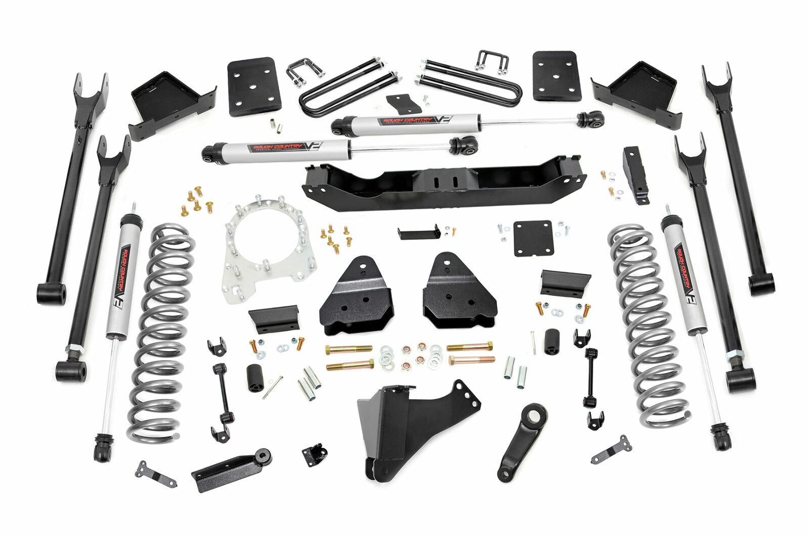 Rough Country 6in for Ford 4-Link Lift Kit w/V2 Shocks 17-19 F-250/350 Diesel -1