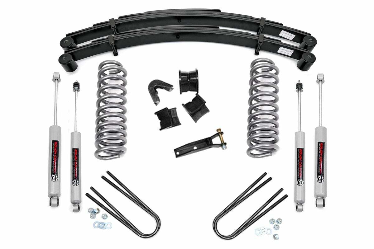 Rough Country 2.5" Suspension Lift Kit Rear Springs For Ford F-100 4WD 1977-1979 -1