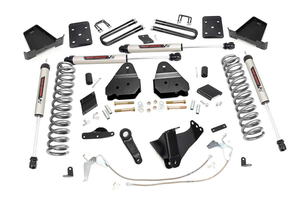 Rough Country 6in for Ford Suspension Lift Kit w/V2 Shocks 11-14 F-250 4WD -1