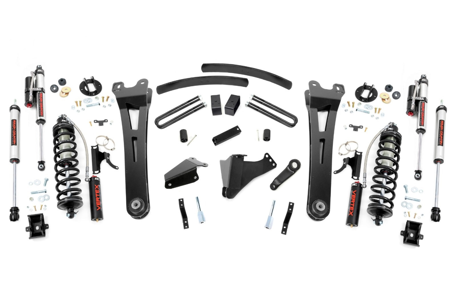 Rough Country 6" Lift Kit Gas Radius Arm C/O Vertex for FordSuper Duty 05-07 -1