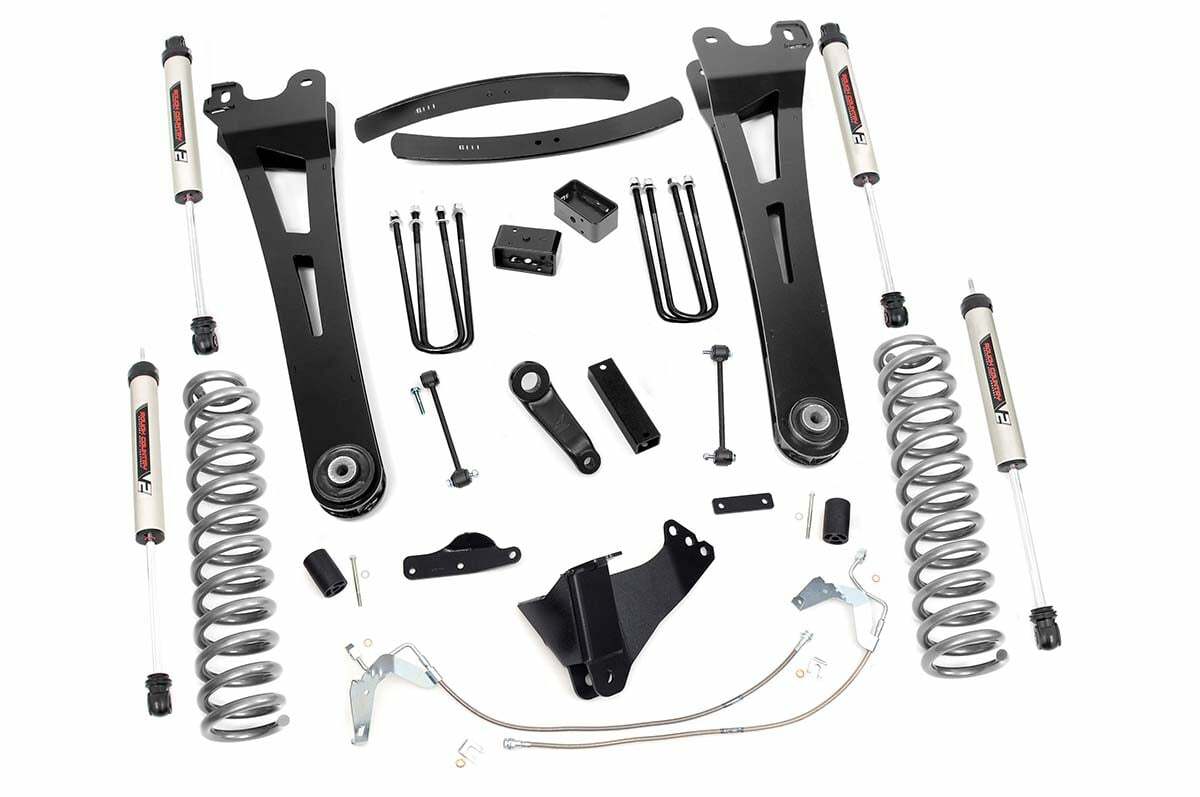 Rough Country 6in for Ford Lift Kit Radius Arms w/V2 Shocks 08-10 F-250/350 4WD -1