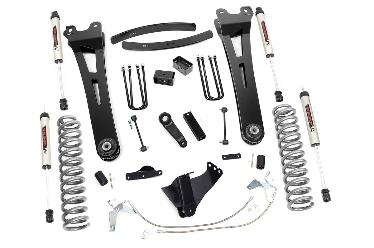 Rough Country 6in for Ford Lift Kit Radius Arms w/V2 Shocks 08-10 F-250/350 4WD -1