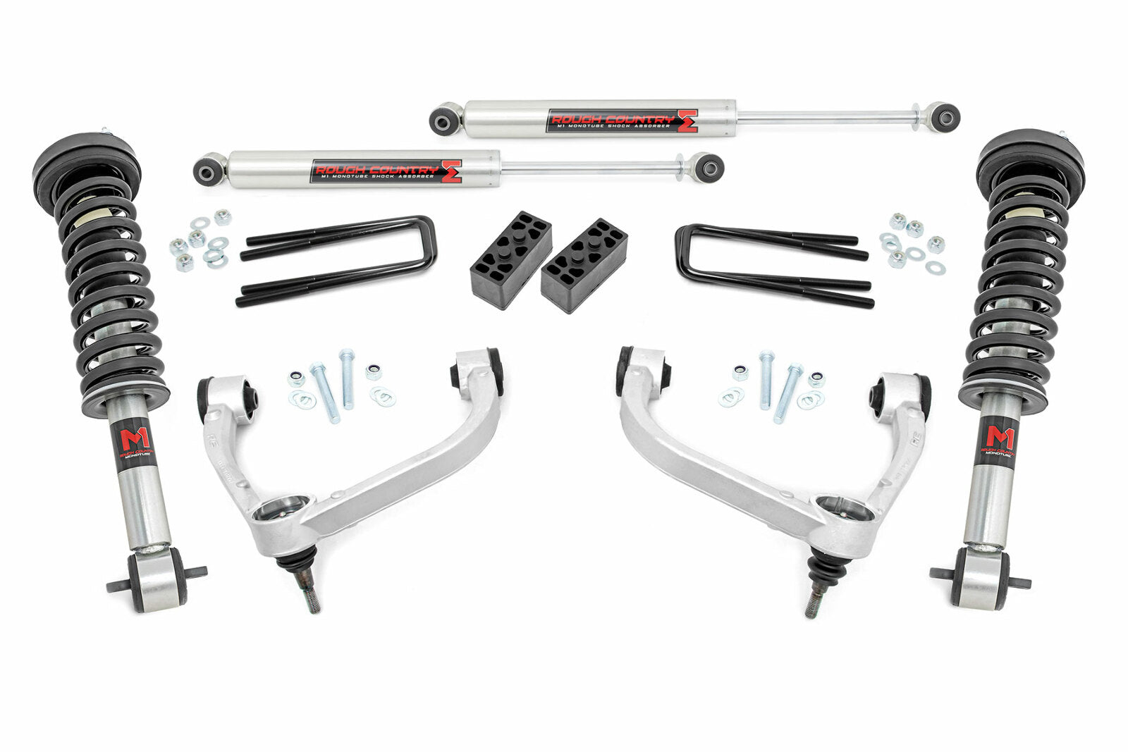 Rough Country 3" Lift Kit M1 Struts For Ford F-150 4WD 2014-2020 -1