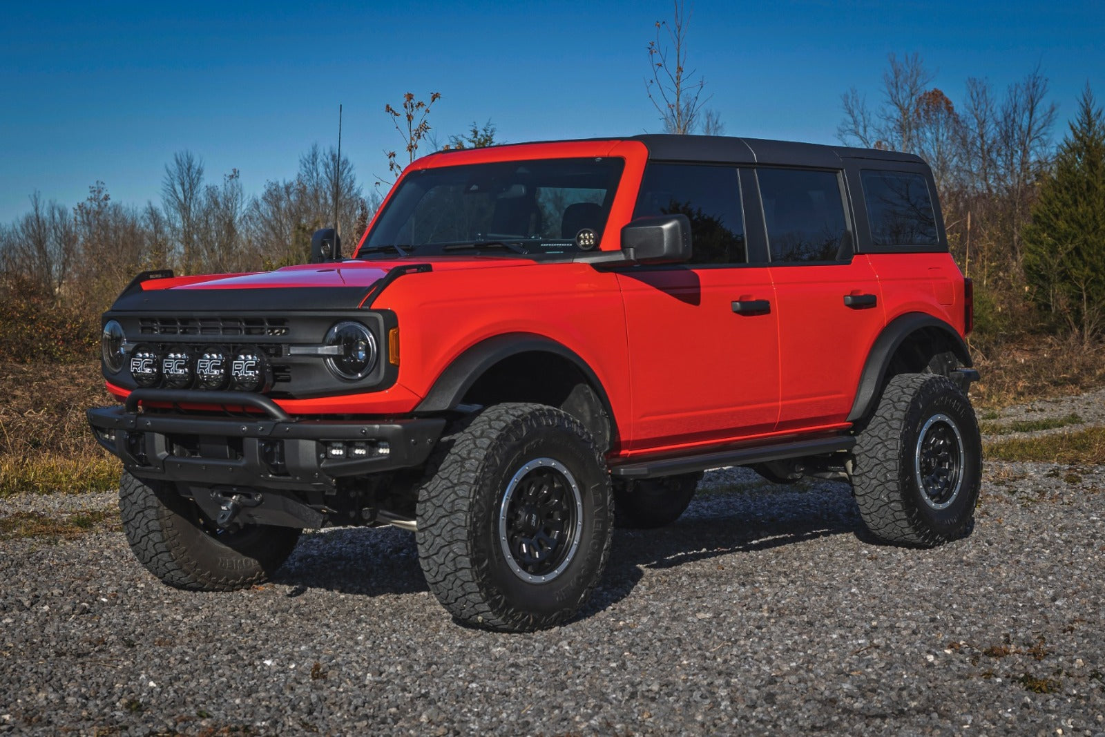 Rough Country Multi-Color LED Running Boards 4-Door for Ford Bronco 21-25