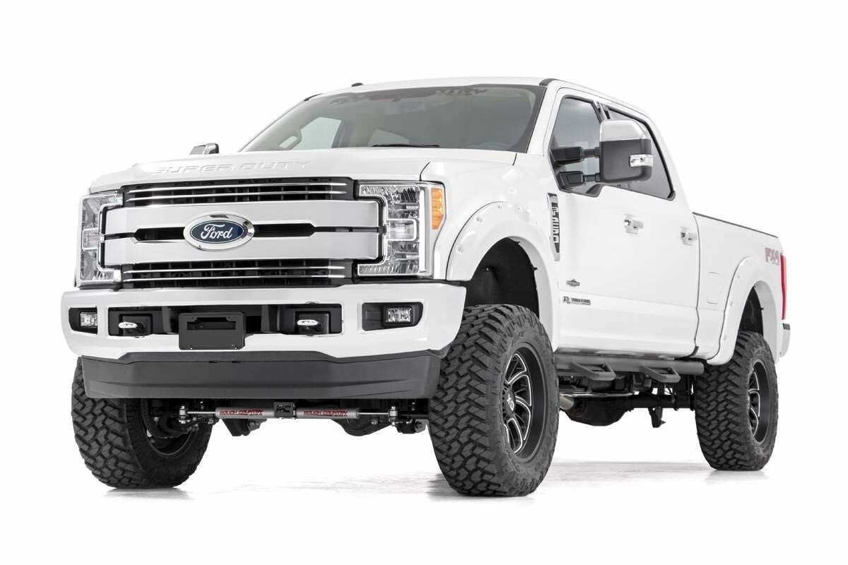 Rough Country 4.5" Lift Kit V2 Shocks w/Font Shaft for Ford 17-19 F-250/350 Dsel -1