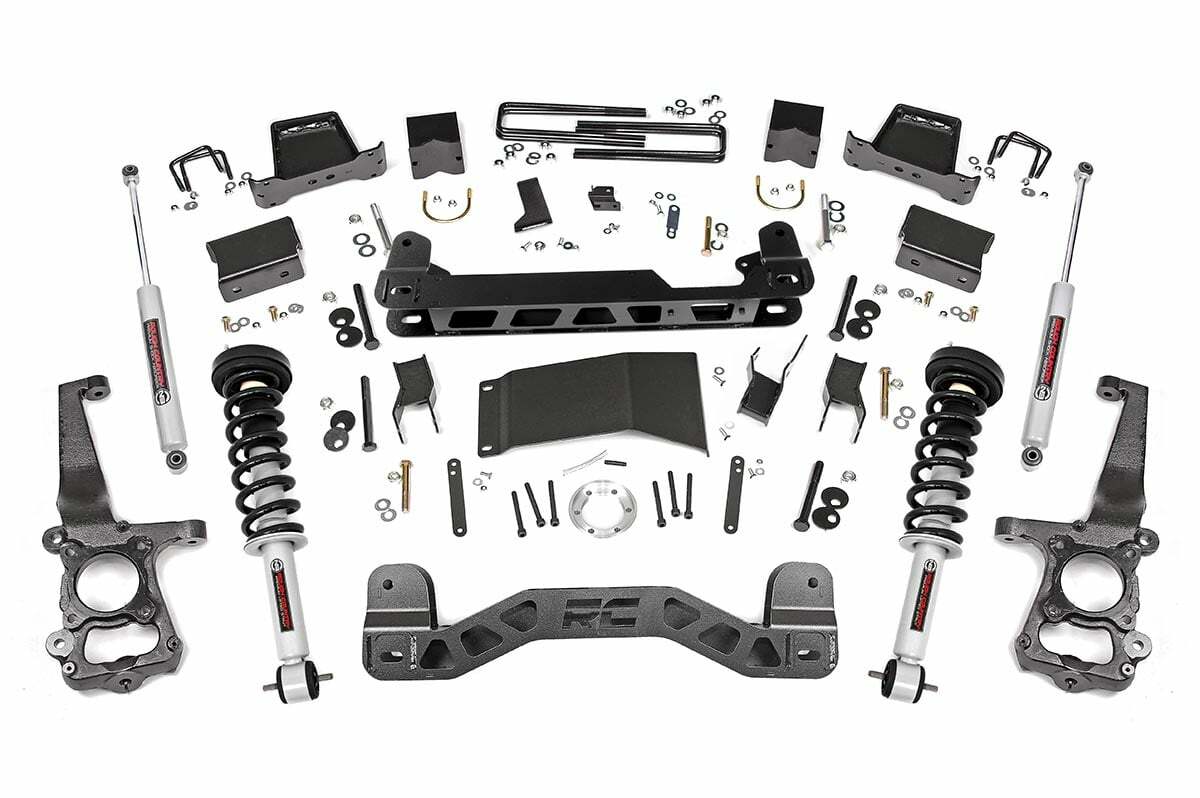 Rough Country 6in for Ford Suspension Lift Kit Lifted Struts 15-20 F-150 4WD -1