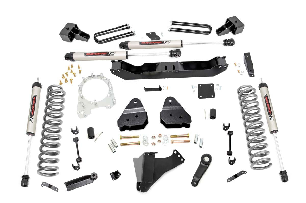Rough Country 4.5" for Ford Lift Kit w/V2 Shocks 17-19 F-350/450 Diesel Dually -1