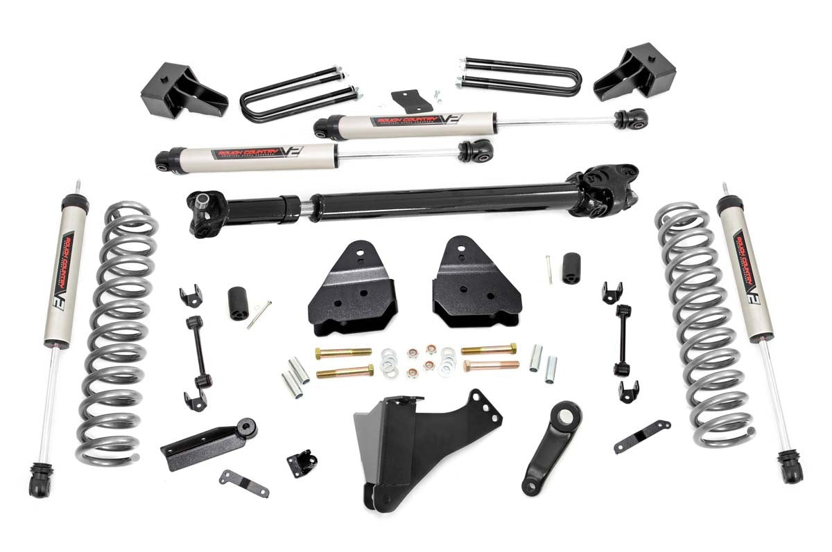 Rough Country 4.5" for Ford Lift V2 Shocks Driveshaft 17+ F350/450 Diesel Dually -1