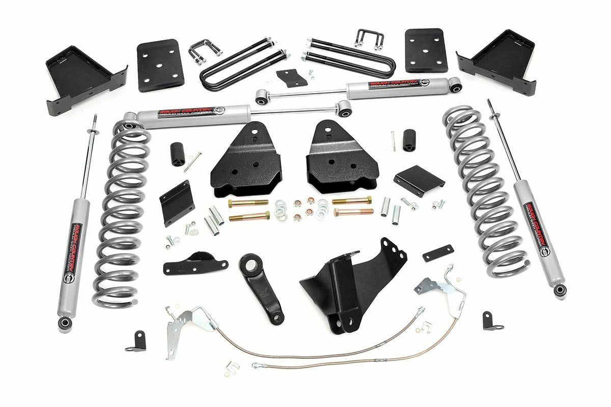 Rough Country 6in for Ford Suspension Lift Kit 11-14 F-250 4WD Gas Overloads -1