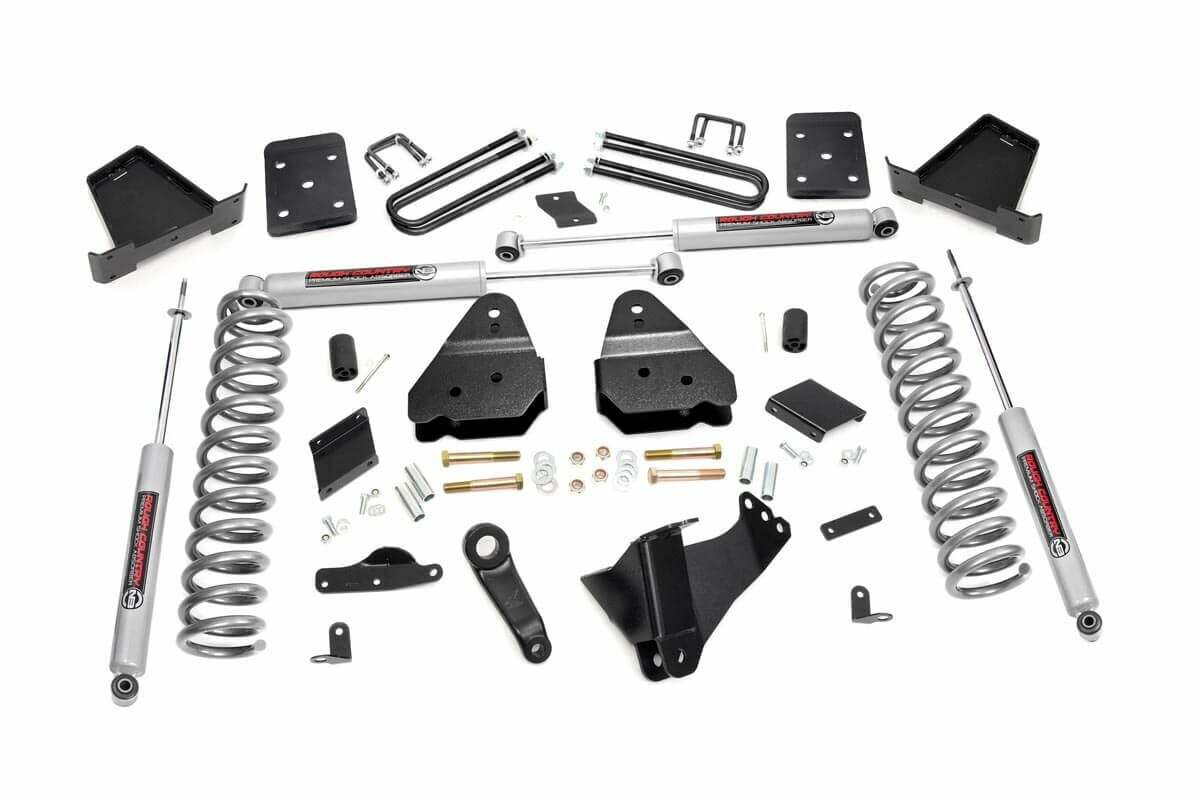 Rough Country 4d F250 Super Duty 4.5" Susp Lift Kit 15-16 Diesel w/Overloads 4WD -1