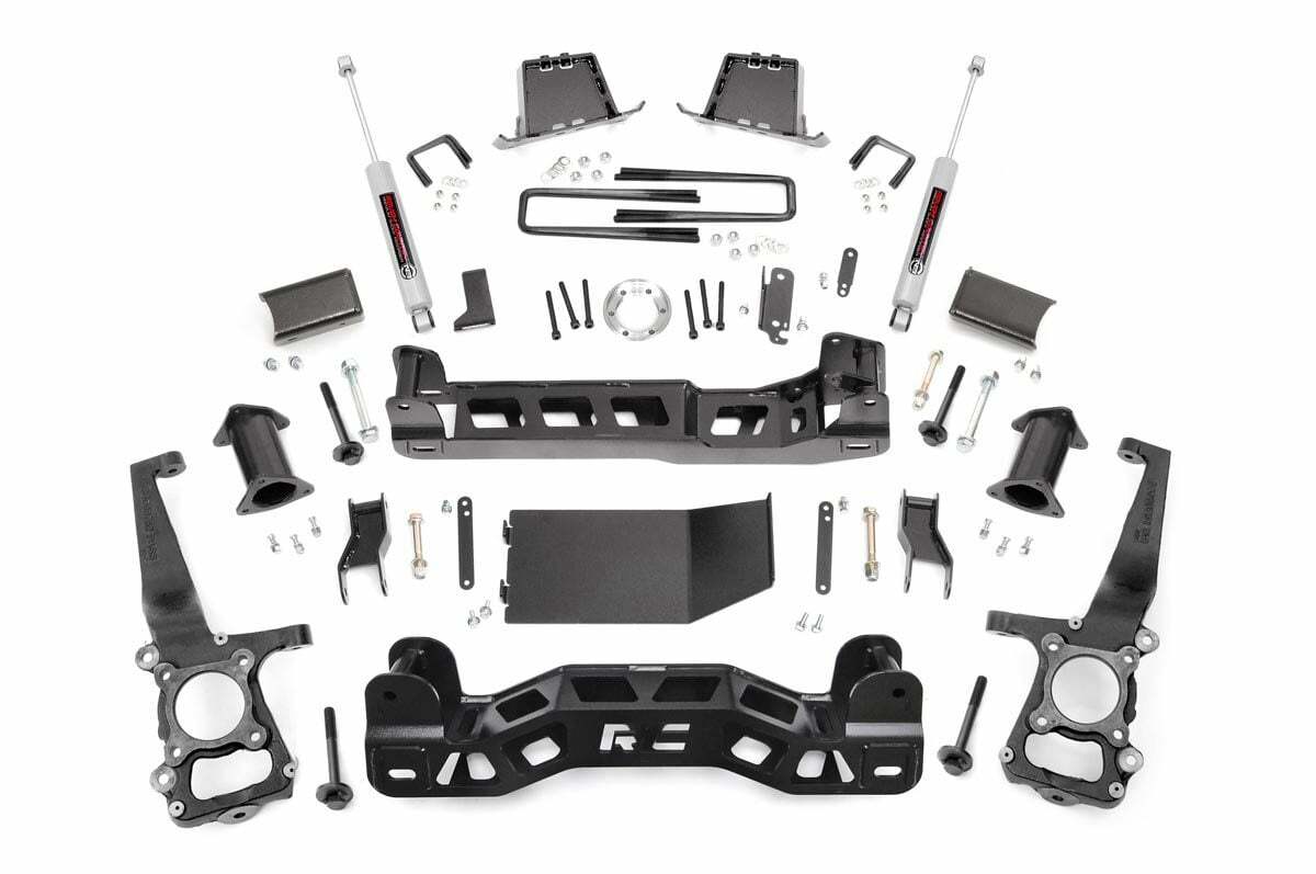 Rough Country 6in for Ford Suspension Lift Kit Strut Spacers 11-14 F-150 4WD -1