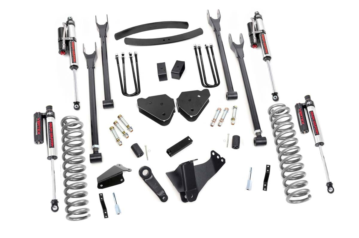 Rough Country 6" for Ford 4link Lift Kit Vertex Shock 05-07 F250 Diesel-w/o Over -1