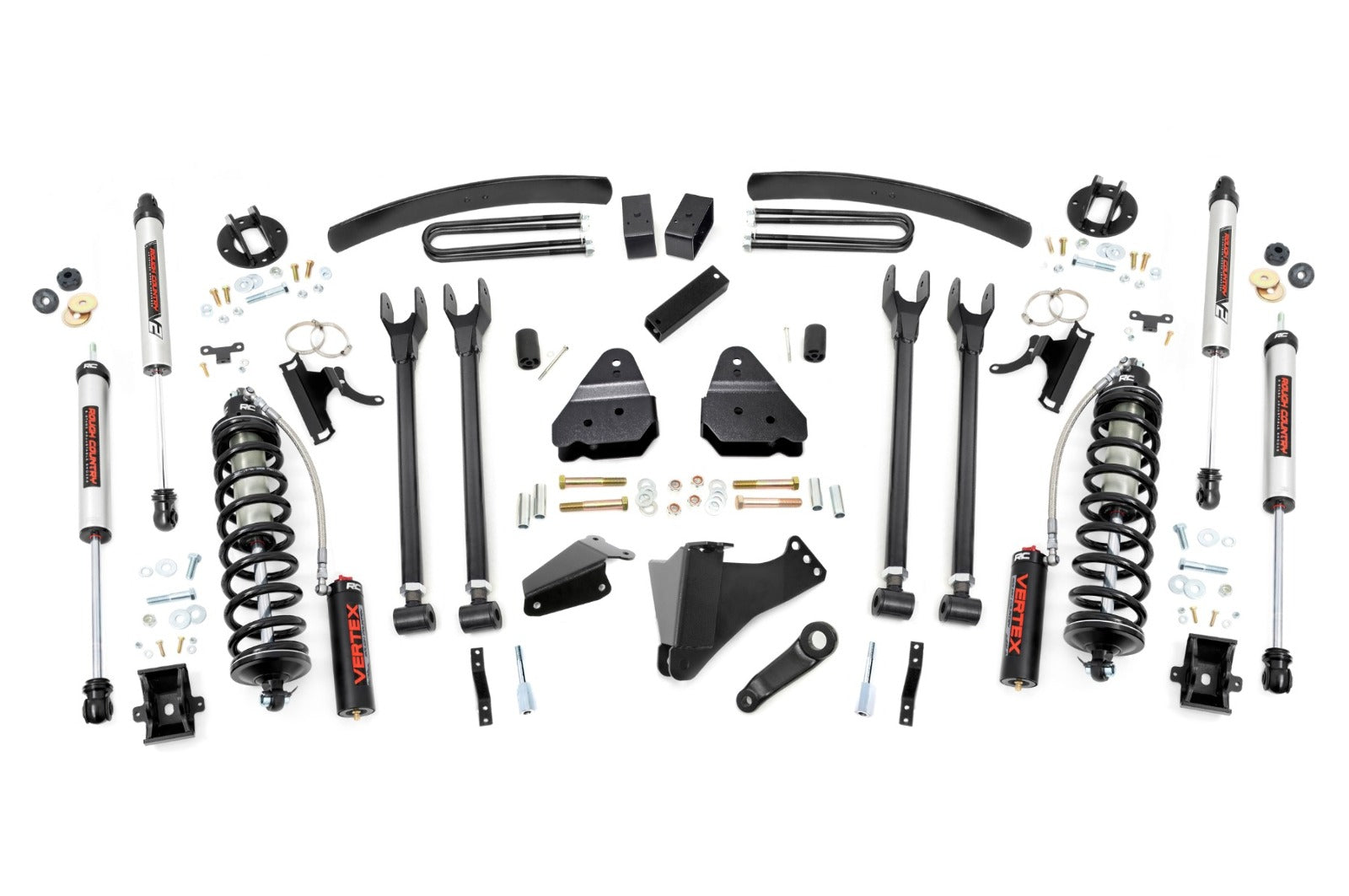 Rough Country 6" Lift Kit Diesel 4 Link OVLDS C/O V2 for Ford Super Duty 05-07 -1