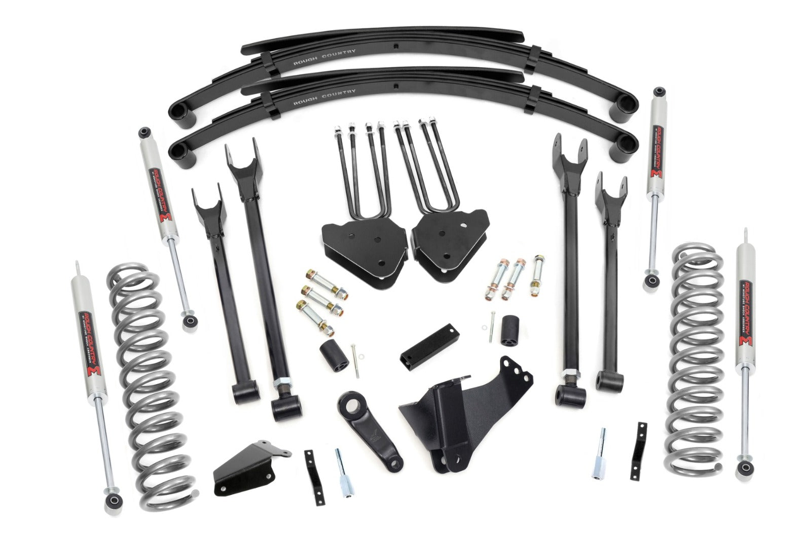 Rough Country 6" Lift Kit Diesel 4 Link RR Spring M1 For Ford SuperDuty 05-07 -1