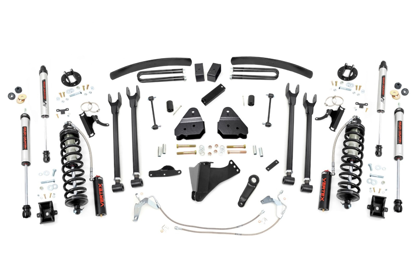 Rough Country 6" Lift Kit Diesel 4 Link C/O V2 for Ford Super Duty 08-10 -1
