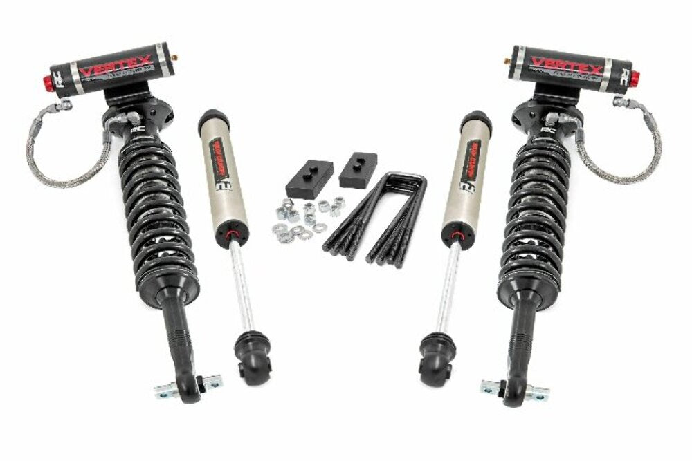 2in Fits Ford Leveling Lift Kit w/Vertex and V2 Shocks 2021 F-150