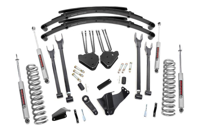 Rough Country for Ford F250 F350 8" 4-Link Susp Lift w/Leaf Springs 05-07 Diesel 590.20