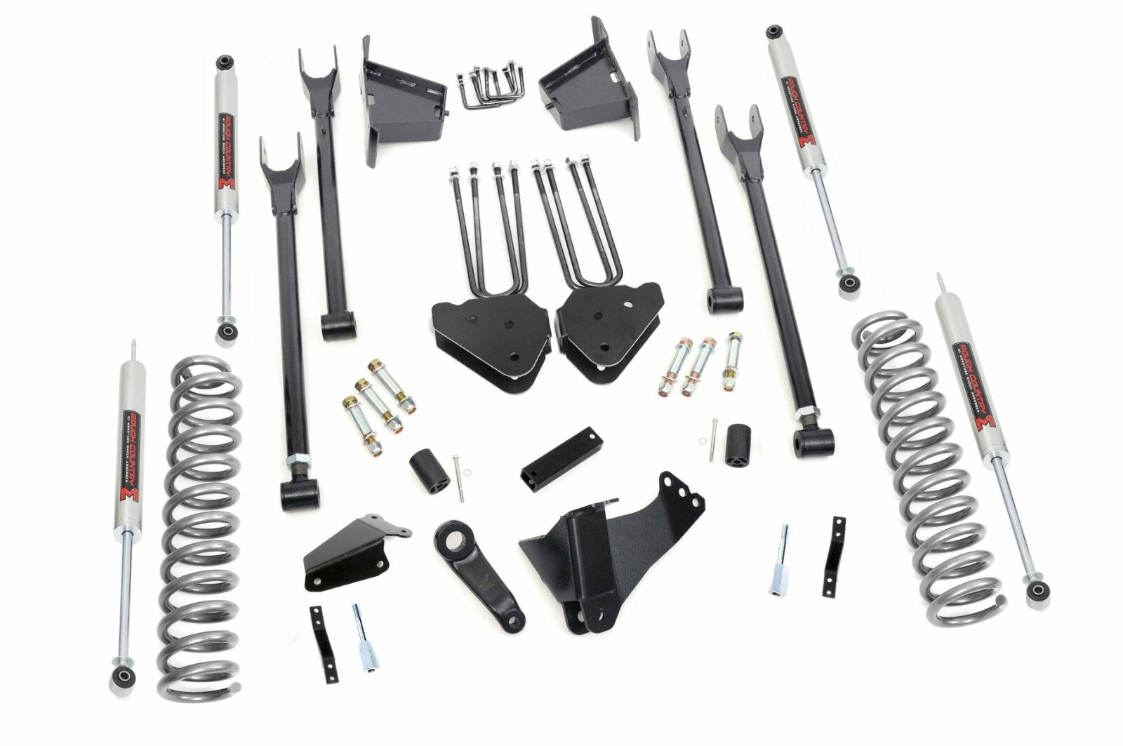 Rough Country 8" Lift Kit 4 Link RR Blocks M1 For Ford Super Duty 05-07 -1