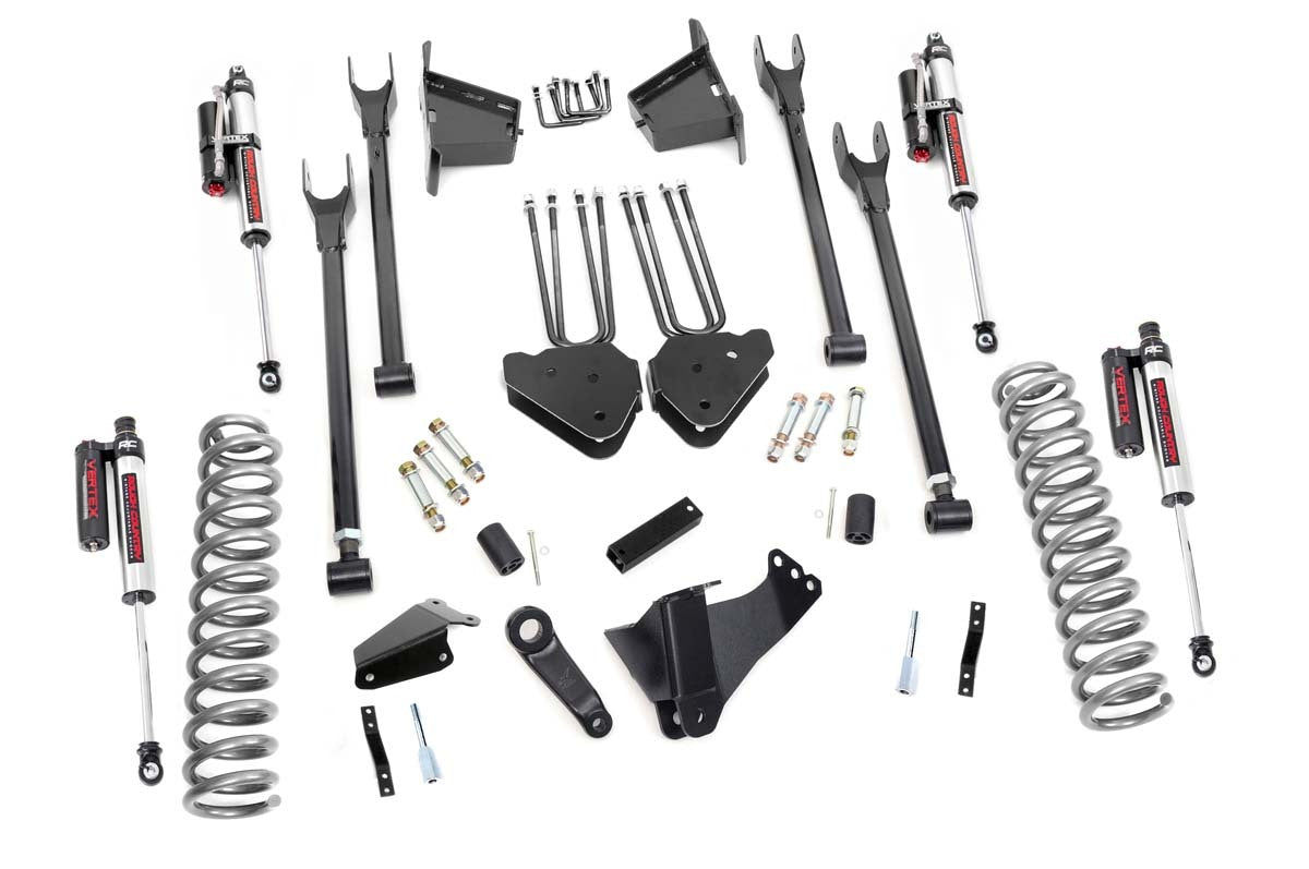 Rough Country 8in for Ford 4-Link Lift Kit w/Vertex Shocks 05-07 F250/350 Diesel -1