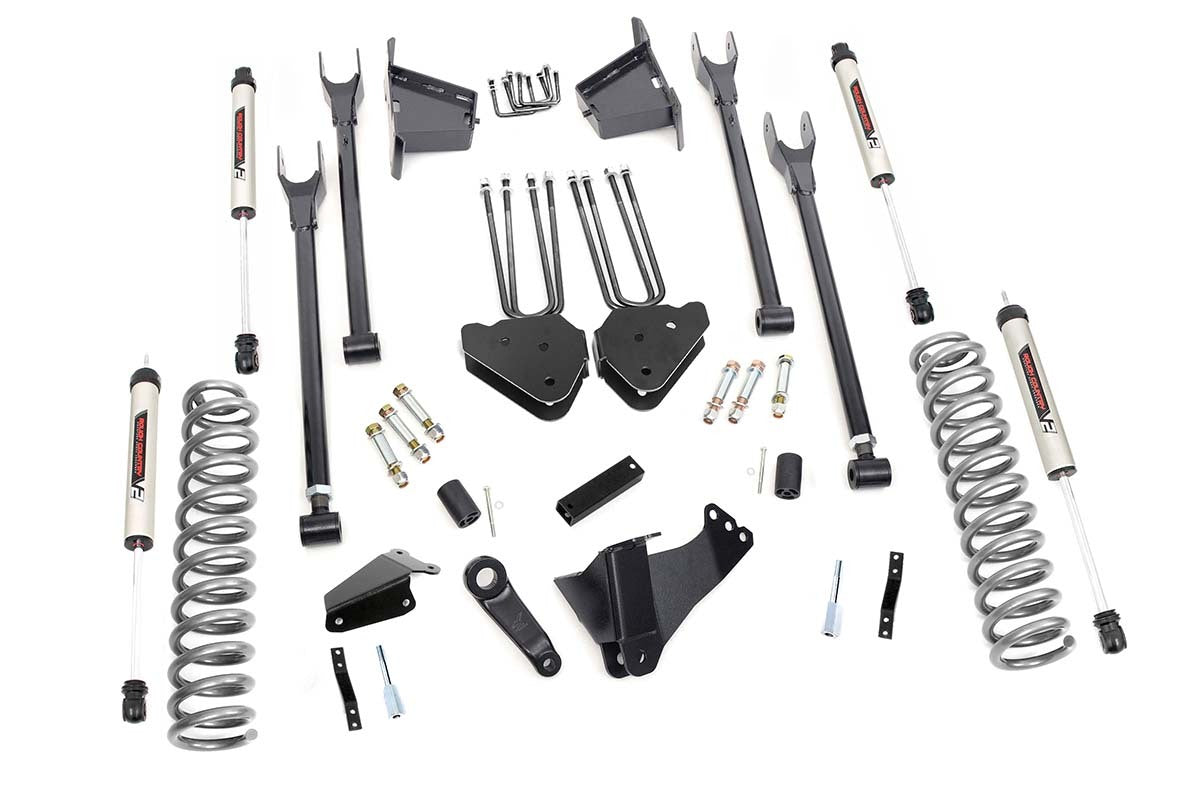 Rough Country 8in for Ford 4-Link Lift Kit w/V2 Shocks 05-07 F-250/350 Diesel -1