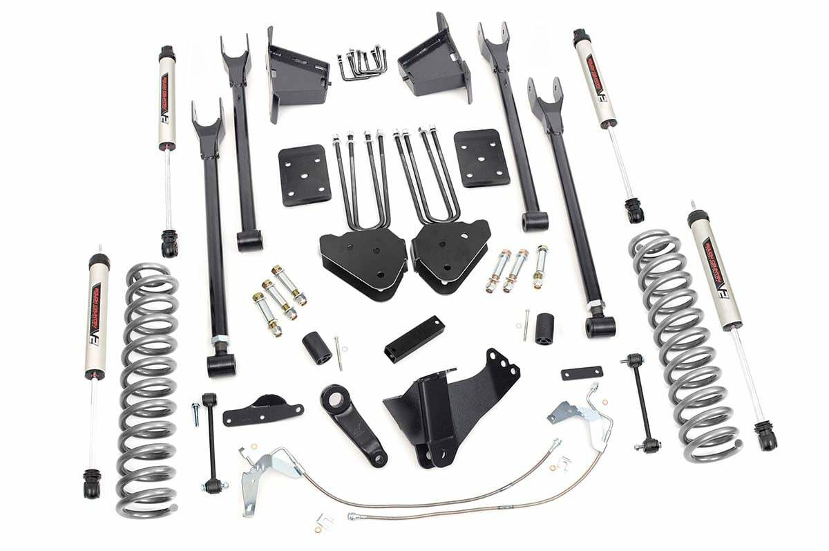 Rough Country 8in for Ford Lift Kit 4-Link w/V2 Shocks 08-10 F-250/350 4WD -1