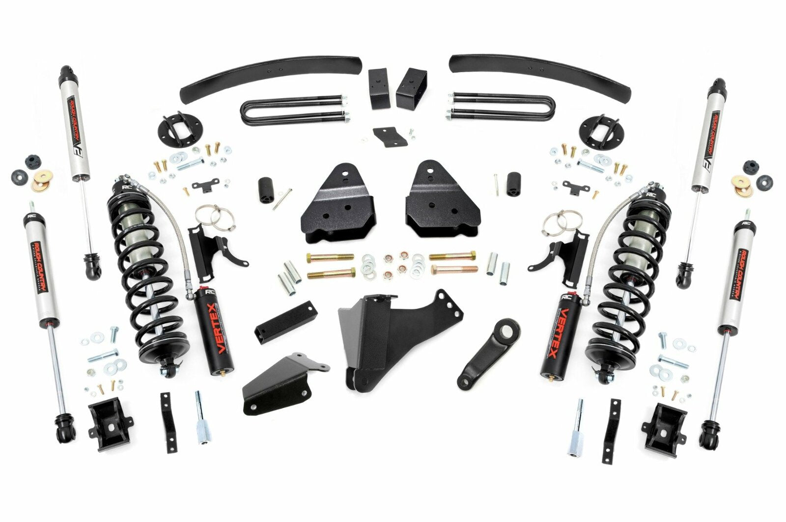 Rough Country 6" Lift Kit Gas Coilover w/V2 for Ford Super Duty 4WD 05-07 -1